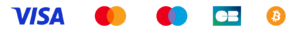 Visa / MasterCard / Bitcoin